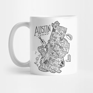 Austin Illustrated Map Mug